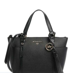 MK Large black Sullivan Jet Set Saffiano Leather Shoulder Bag
